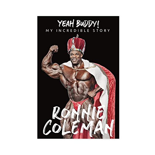 Ronnie Coleman Bodybuilder Fitness Guru, motivierende Kunstdrucke, Poster, ästhetisch, 9 Leinwand-Poster, Wandkunst, Dekordruck, Bild, Gemälde für Wohnzimmer, Schlafzimmer, Dekoration, ungerahmt, 40,6 von WFKLMSL