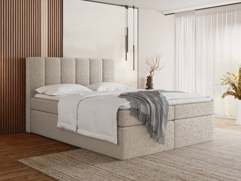WFL GROUP Boxspringbett Amira (erhältlich in 5 Größen 120x200, 140x200, 160x200, 180x200, 200x200 cm) von WFL GROUP