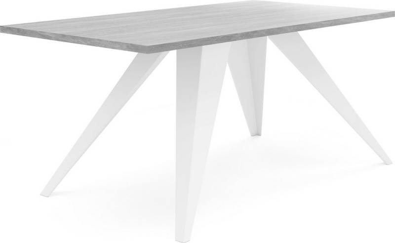 WFL GROUP Couchtisch Venus (Industrial Satztisch - Rechteckig Kaffeetisch - 120x60x48 cm) von WFL GROUP