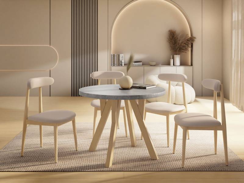 WFL GROUP Esstisch Avero (vier Größen – 80/90/100/100 cm, ausziehbar auf 160/190/140/200 cm), platzsparender Tisch für kleine Küche, Esszimmer oder Wohnzimmer von WFL GROUP