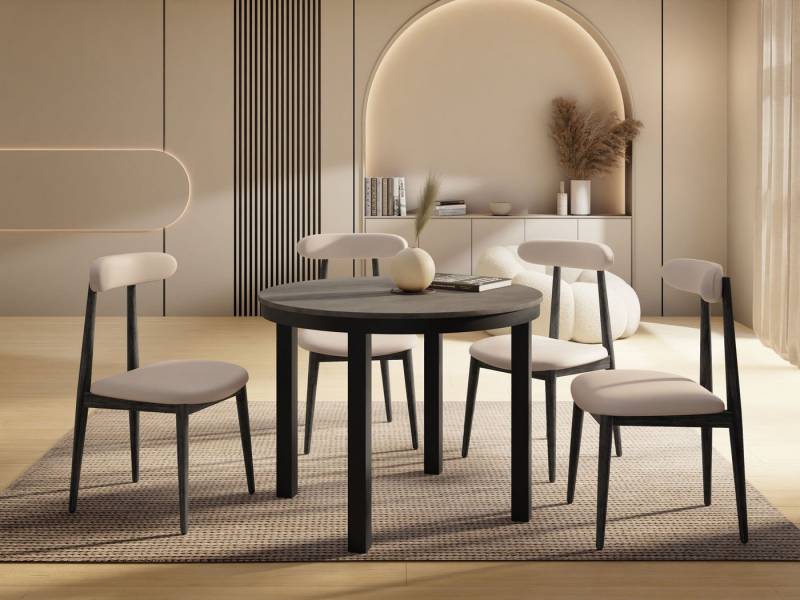 WFL GROUP Esstisch Corin (erhältlich in einer Größe – 100x100x76 cm, ausziehbar auf 180 cm), platzsparender Tisch für kleine Küche, Esszimmer oder Wohnzimmer von WFL GROUP