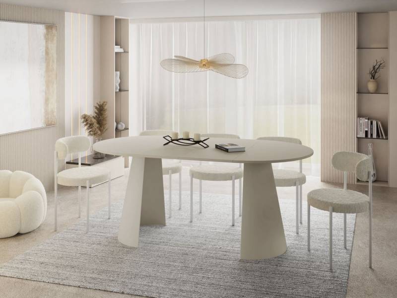 WFL GROUP Esstisch Lamio (erhältlich in 2 Größen – 100/120 cm, ausziehbar auf 180/200 cm), platzsparender Tisch für Küche, Esszimmer oder Wohnzimmer von WFL GROUP