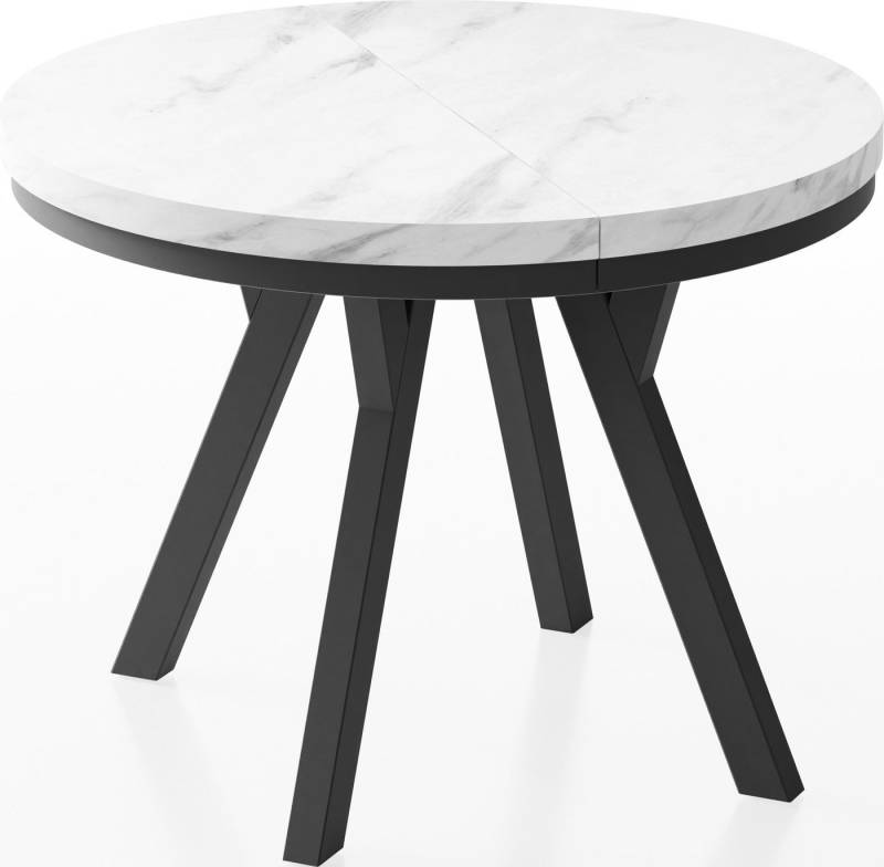 WFL GROUP Esstisch Lume (erhältlich in 3 Größen – 90/100/100 cm, ausziehbar auf 170/150/200 cm), platzsparender Tisch für kleine Küche, Esszimmer oder Wohnzimmer von WFL GROUP