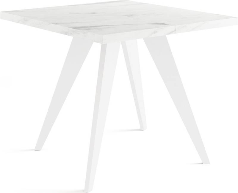 WFL GROUP Esstisch Quadro (erhältlich in zwei Größen – 100/100 cm, ausziehbar auf 150/200 cm), platzsparender Tisch für kleine Küche, Esszimmer oder Wohnzimmer von WFL GROUP