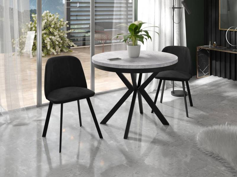 WFL GROUP Esstisch Ross (erhältlich in 3 Größen – 90/100/120 cm ausziehbar auf 170/180/200 cm), platzsparender Tisch in Holzoptik für Küche, Esszimmer oder Wohnzimmer von WFL GROUP