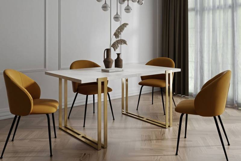 WFL GROUP Esstisch Wolf (erhältlich in 3 Größen – 120/140/160 cm ausziehbar auf 220/240/260 cm), platzsparender Tisch für Küche, Esszimmer oder Wohnzimmer WFL GROUP Esstisch Wolf (erhältlich in 3 Größen – 120/140/160 cm ausziehbar auf 220/240/260 cm), platzsparender Tisch für Küche, Esszimmer oder Wohnzimmer von WFL GROUP