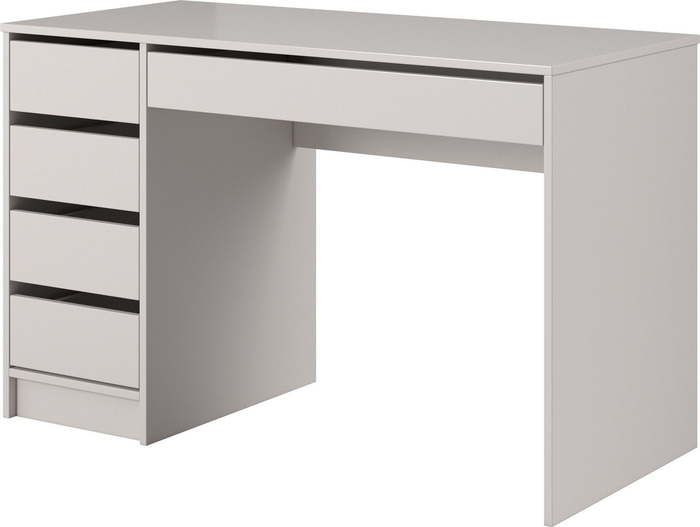 WFL GROUP Schreibtisch Korvi Arbeitstisch mit Stauraum, Links oder Rechts Montierbar (120 cm Breit), Computertisch, Bürotisch mit 5 Schubladen für Home Office von WFL GROUP