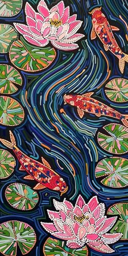 Blume Diamond Painting Erwachsene, Diamond Painting Fisch, DIY 5D Runden Steine Mosaikherstellung Basteln Erwachsene Anfänger Set für Zimmer Deko Wohnzimmer, Geschenke für Frauen 50x100cm Fde-2853 Blume Diamond Painting Erwachsene, Diamond Painting Fisch, DIY 5D Runden Steine Mosaikherstellung Basteln Erwachsene Anfänger Set für Zimmer Deko Wohnzimmer, Geschenke für Frauen 50x100cm Fde-2853 von WFLBDWOU