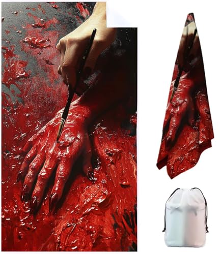 Hand Strandtuch Mikrofaser Badetuch Groß XXL 200 x 100 cm, Rot Outdoor Strandhandtuch Saunahandtuch Sandfrei Saunatuch Wasserabsorbierend Reisehandtuch Schnelltrocknend Damen Herren Duschhandtuch 01-L von WFLBDWOU