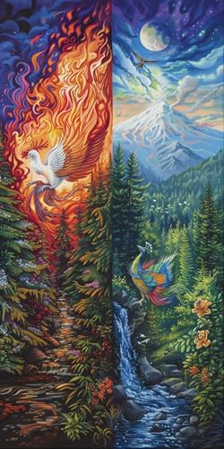 Landschaft Diamond Painting Erwachsene, Diamond Painting Tier, DIY 5D Runden Steine Mosaikherstellung Basteln Erwachsene Anfänger Set für Zimmer Deko Wohnzimmer, Geschenke für Frauen 20x40cm Fde-2802 Landschaft Diamond Painting Erwachsene, Diamond Painting Tier, DIY 5D Runden Steine Mosaikherstellung Basteln Erwachsene Anfänger Set für Zimmer Deko Wohnzimmer, Geschenke für Frauen 20x40cm Fde-2802 von WFLBDWOU