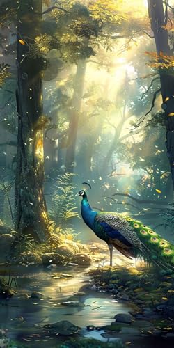 Pfau Diamond Painting Erwachsene, Diamond Painting Landschaft, DIY 5D Runden Steine Mosaikherstellung Basteln Erwachsene Anfänger Set für Zimmer Deko Wohnzimmer, Geschenke für Frauen 70x140cm Fde-2679 Pfau Diamond Painting Erwachsene, Diamond Painting Landschaft, DIY 5D Runden Steine Mosaikherstellung Basteln Erwachsene Anfänger Set für Zimmer Deko Wohnzimmer, Geschenke für Frauen 70x140cm Fde-2679 von WFLBDWOU