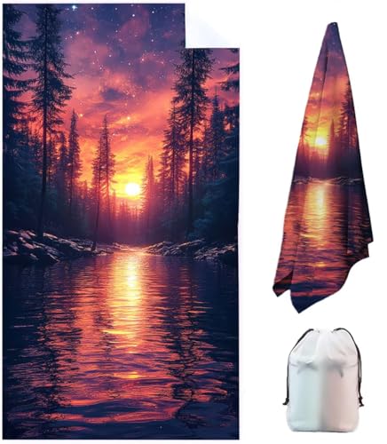 Szenerie Strandtuch Mikrofaser Badetuch Groß XXL 200 x 100 cm, Gelb Outdoor Strandhandtuch Saunahandtuch Sandfrei Saunatuch Wasserabsorbierend Reisehandtuch Schnelltrocknend Herren Duschhandtuch C8-B Szenerie Strandtuch Mikrofaser Badetuch Groß XXL 200 x 100 cm, Gelb Outdoor Strandhandtuch Saunahandtuch Sandfrei Saunatuch Wasserabsorbierend Reisehandtuch Schnelltrocknend Herren Duschhandtuch C8-B von WFLBDWOU
