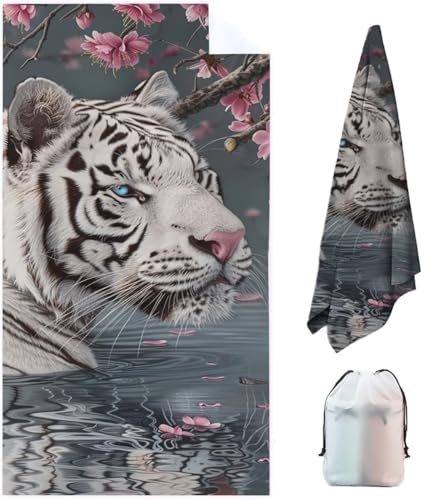 Tier Strandtuch Mikrofaser Badetuch Groß XXL 180 x 90 cm, Rosa Outdoor Strandhandtuch Saunahandtuch Sandfrei Saunatuch Wasserabsorbierend Reisehandtuch Schnelltrocknend Damen Herren Duschhandtuch 9I-4 von WFLBDWOU