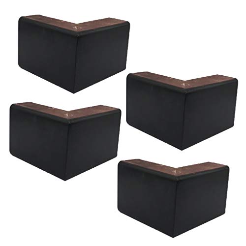 4 Stück Holz Sofa Couch Beine Möbelfüße Möbelbeine Moderner Schrank Tisch Schreibtisch Bethocker Ersatzfüße Möbelerhöhungen mit Schrauben (schwarz 10 cm) von WFMSDT