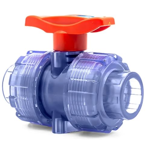 Id20-63mm PVC-Kugelrückschlagventil Transparentes UPVC-Kugelventil Tank Gartenbewässerungs-Union-Kugelventil(Flange Type,Id20mm) von WFNKJTGO