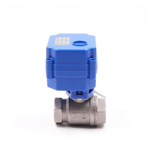 WFNKJTGO DN15 DN20 DN25 Motorisierte Kugel 2-Wege Edelstahl Vollbohrung Kugel 2-Draht-Antrieb AC/DC 9-24V(Dc12v-cr04,0.5 Inch) von WFNKJTGO