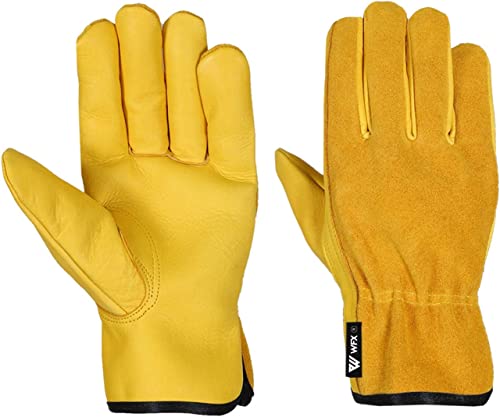 WFX Leder-Arbeitshandschuhe Arbeits- und Gartenhandschuhe dornensicher für Garten und BAU strapazierfähig Allzweck-Gripper für Herren und Damen atmungsaktive und Flexible Konstruktion XL WFX Leder-Arbeitshandschuhe Arbeits- und Gartenhandschuhe dornensicher für Garten und BAU strapazierfähig Allzweck-Gripper für Herren und Damen atmungsaktive und Flexible Konstruktion XL von WFX