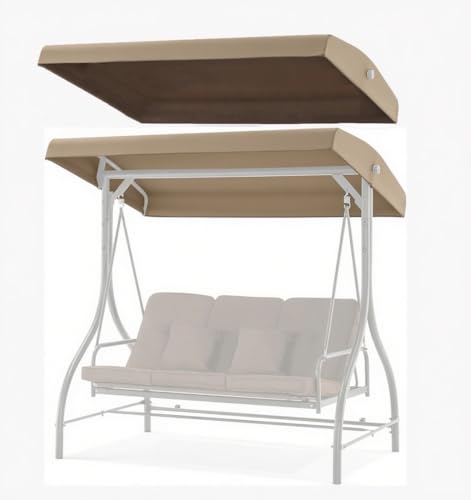 Ersatzbezug for Schaukelstuhl-Überdachung, wasserdichte Ersatz-Überdachung for 2- und 3-Sitzer-Schaukelstuhl-Terrassenhängematte(Beige,2 Seater:152x124cm) von WFXXZL