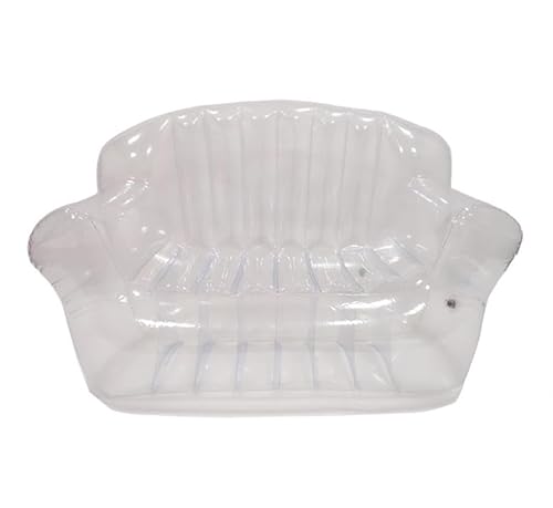 WFXXZL Aufblasbarer Liegesessel Loungesessel Air Campingstuhl for Kinder Erwachsene, Aufblasbares Sofa Faulenzerliege for Party, Hof, Innenräume (Color : Clear) von WFXXZL