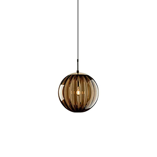 20 cm Kronleuchter Vintage Creativity E14 Hängelampe Makronen Gestreifter Glas Lampenschirm Pendelleuchte Runde E27 Basis Mini Restaurant Dekoration Deckenleuchte 1-Licht Energiesparende Leuchte von WFZRXFC