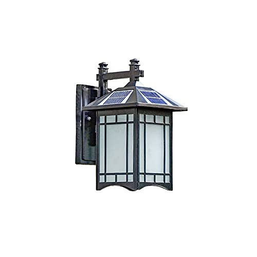 Japanische Solar-Wandleuchte für den Außenbereich Ein-Lampen-Doppelband-Fernbedienung Patio Light Lampenschirm aus Milchglas Wandleuchte Wasserdichte, rostfreie und staubdichte Wandleuchte von WFZRXFC