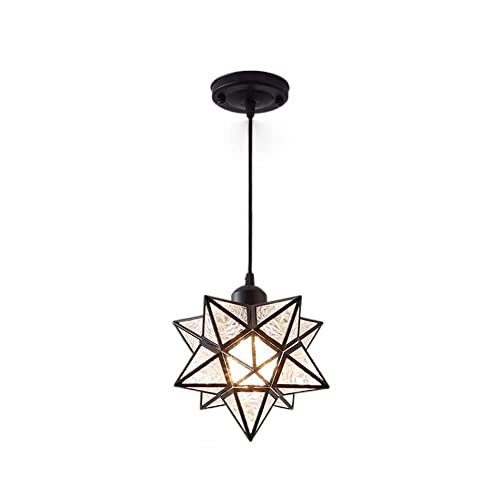 Nordic Moravian Star Pendelleuchte E27 Pendelleuchten mit PVC-Lampenschirm Decke hängender Kronleuchter-Schatten für Korridor-Gang-Treppenhaus-Eingang Hauptbeleuchtungs-Dekoration von WFZRXFC