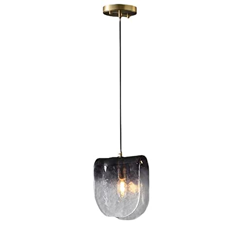 Nordischer Stil Einfachheit Pendelleuchte Gradual Schwarz Glas Lampenschirm Kronleuchter Metall LED Lampenfassung Hängelampe Glasgehäuse Deckenlampe Home Restaurant Dekoration Leuchte von WFZRXFC