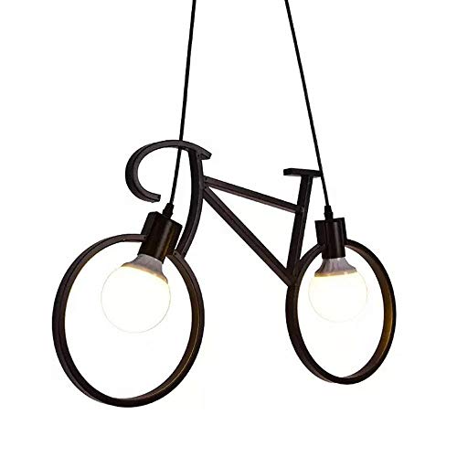 WFZRXFC Fahrrad kreative Retro Pendelleuchte Kunst Design Eisen Leuchte Cafe Villa Lounge Dekoration Hängelampe Moderne Home Decoration Decke Hängelampe von WFZRXFC