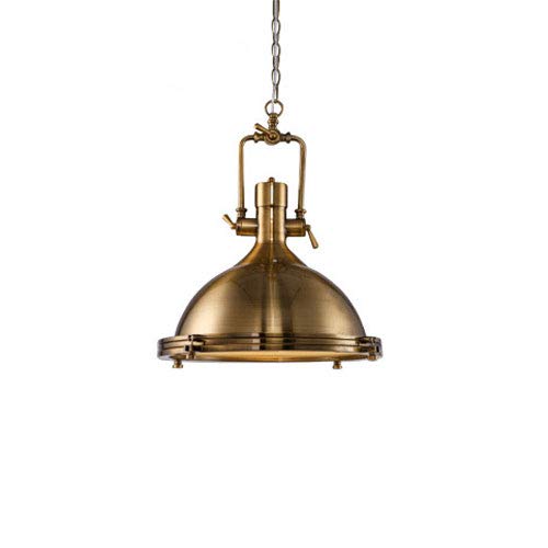 WFZRXFC Metallindustrie Wind Pendelleuchte mit Verstellbarer Eisenkette Kronleuchter LED reflektierende Lampenschirm Hängelampe Schlafzimmer Studie Wohnzimmer Eingangshalle Leuchte von WFZRXFC
