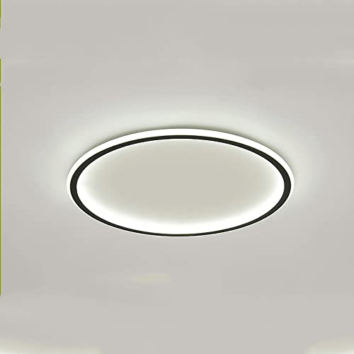 WFZRXFC Moderne minimalistische LED runde Deckeneinbauleuchte 11,8 Zoll im Durchmesser, ultradünne 1,7 Zoll Deckenlampe 38W Frame 360° Light Deckenleuchten für Arbeitszimmer, Schlafzimmer, Büro von WFZRXFC