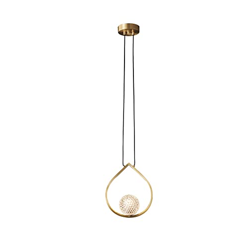 WFZRXFC Nordic Crystal Pendelleuchte Metall Lampenkörper Gold 7,9 Zoll Hängelampen Leuchte Kücheninsel Esszimmer G9 Einfacher moderner Kronleuchter Verstellbare Doppel-Draht-Deckenleuchte von WFZRXFC