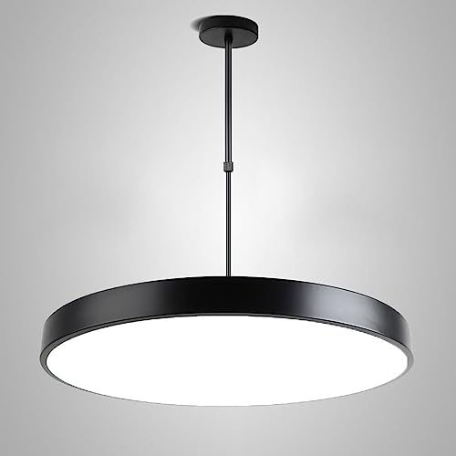 WFZRXFC Nordic Discs-förmiger Kronleuchter LED36W Scheinwerfer Metall Acryl Lampenschirm Pendelleuchte, Büro-Einkaufszentrum und Restaurant-Café-Deckenleuchte Verstellbare Hängeleuchte von WFZRXFC