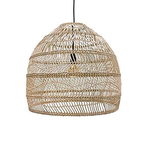 WFZRXFC Südostasien Runde Kronleuchter Hohl Einfache Bauernhaus Pendelleuchte Classic Art Design Hängeleuchte Land Natural Style Bambus Hängelampe von WFZRXFC