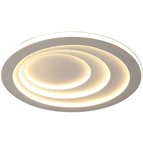 WFZRXFC Weiße, mehrschichtige, kreisförmige LED-Deckenleuchte zur flächenbündigen Montage Warmes Licht 3000k Deckenbeleuchtung Ultradünne 2,36 Zoll Deckenlampe Für Schlafzimmer- und Wohnzimmerbalkon von WFZRXFC