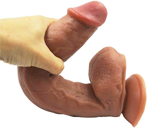 WFbag Dildos Soft Outside und Firm Inside Penis, Pure Zwei Layer Silikon Dildo Soft Outside und Firm Inside Realistische Dildos mit Starken Saugnapf von WFbag