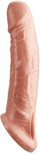 WFbag Penis Extender Penishülle Penisverlängerung Penis Extension mit Hodenringen Penis Vergrößerer Hülle realistische Penis Sleeve von WFbag