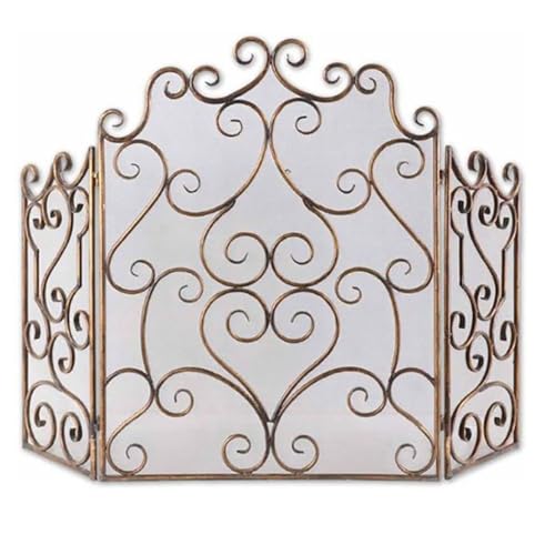 Bronze Kaminschirm Eisen Metall Feuerfeste Abdeckung Leitplanke Partition mit Mesh Vintage Home Dekoration Feuerfunkenschutz Bronze Kaminschirm Eisen Metall Feuerfeste Abdeckung Leitplanke Partition mit Mesh Vintage Home Dekoration Feuerfunkenschutz von WFchenj222-6