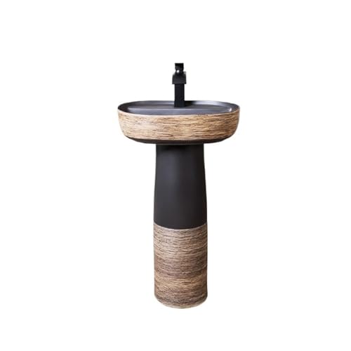 Freistehendes Waschbecken Badezimmer-Waschbecken mit Abfluss, freistehendes Keramikwaschbecken ohne Wasserhahn Freistehendes Waschbecken Badezimmer-Waschbecken mit Abfluss, freistehendes Keramikwaschbecken ohne Wasserhahn von WFchenj222-6