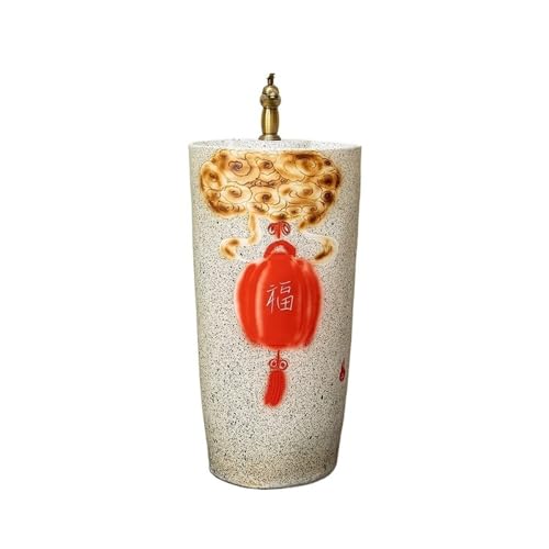 Freistehendes Waschbecken Badezimmer-Waschbecken mit Sockel, bodenstehendes Keramikwaschbecken Wasserhahn und Abflussset Freistehendes Waschbecken Badezimmer-Waschbecken mit Sockel, bodenstehendes Keramikwaschbecken Wasserhahn und Abflussset von WFchenj222-6