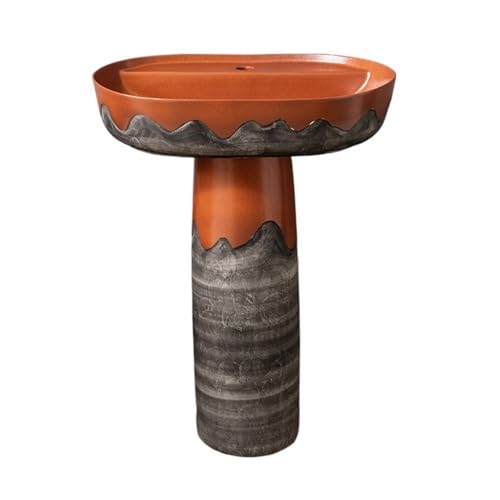 Freistehendes Waschbecken Vintage Badezimmer-Waschbecken mit Abfluss und Wasserhahn, freistehendes Keramikwaschbecken Freistehendes Waschbecken Vintage Badezimmer-Waschbecken mit Abfluss und Wasserhahn, freistehendes Keramikwaschbecken von WFchenj222-6