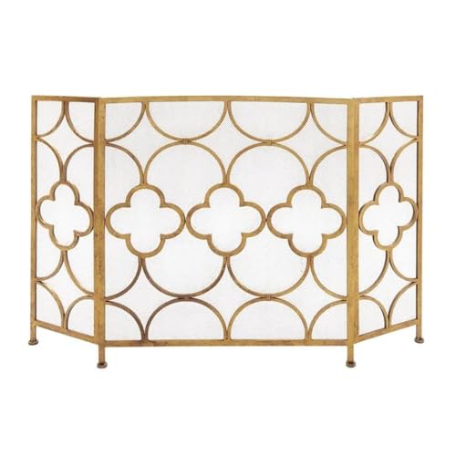 Goldener minimalistischer Kamin, feuerfeste Leitplanke, Schmiedeeisen, Wohnzimmer, dekorative Trennwand Feuerfunkenschutz Goldener minimalistischer Kamin, feuerfeste Leitplanke, Schmiedeeisen, Wohnzimmer, dekorative Trennwand Feuerfunkenschutz von WFchenj222-6