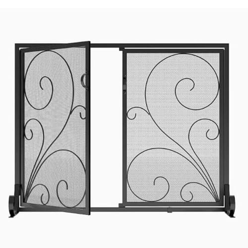 Kaminschirm mit Doppeltür, Kamin-Sitzschirm, Schirm Maschendraht, Trennwand, Zaun, for Zuhause, durchbrochene geschnitzte Dekoration Feuerfunkenschutz Kaminschirm mit Doppeltür, Kamin-Sitzschirm, Schirm Maschendraht, Trennwand, Zaun, for Zuhause, durchbrochene geschnitzte Dekoration Feuerfunkenschutz von WFchenj222-6
