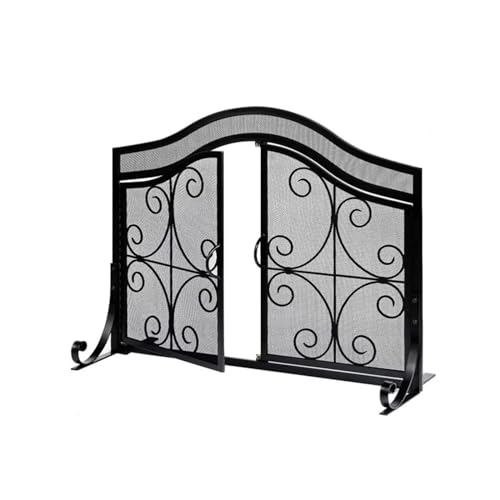 Kaminschutzgitter for den Garten, Zuhause, mit Türen, Sichtschutz for Außenbereich, Metall-Feuerschutzgitter, solides Schmiedegitter Feuerfunkenschutz Kaminschutzgitter for den Garten, Zuhause, mit Türen, Sichtschutz for Außenbereich, Metall-Feuerschutzgitter, solides Schmiedegitter Feuerfunkenschutz von WFchenj222-6
