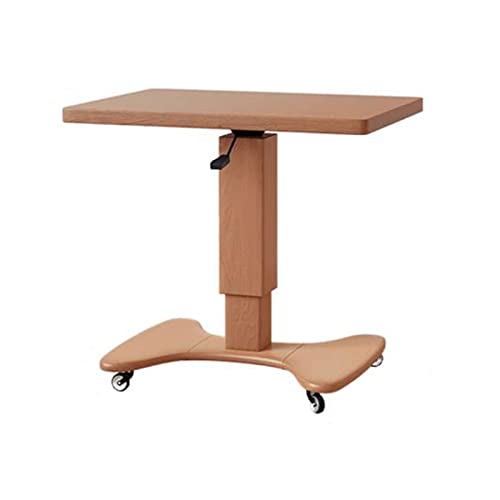Mobiler Beistelltisch, Solid Wood Coffee Table Side Table with Rolling Wheels, Mobile End Table Study Table Sofa Table for Living Room, Nightstand Bed Side Table for Bedroom, Height Adjustable Couchti Mobiler Beistelltisch, Solid Wood Coffee Table Side Table with Rolling Wheels, Mobile End Table Study Table Sofa Table for Living Room, Nightstand Bed Side Table for Bedroom, Height Adjustable Couchti von WFchenj222-6