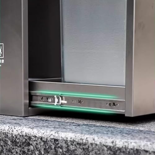 Mülleimer für Terrasse Doppelter Mülleimer Mülleimer Innen Außen Edelstahl mit Aschenbecher Mülleimer Outdoor-Mülleimer von WFchenj222-6