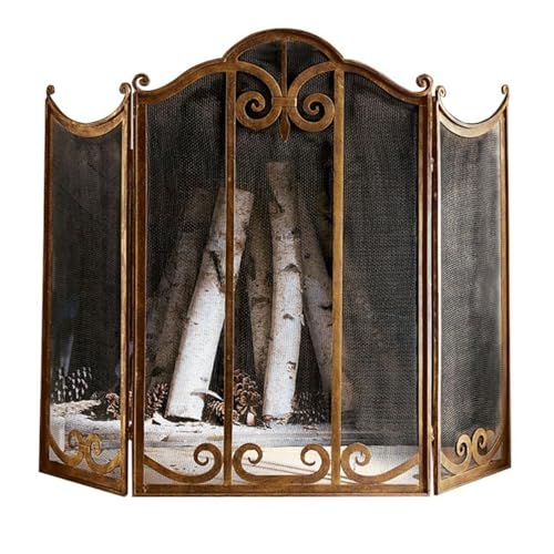 Vintage Gold Kamin Bildschirm Partition Feuerfeste Net Dekorative Leitplanke Drei Faltbare Feuerfunkenschutz Vintage Gold Kamin Bildschirm Partition Feuerfeste Net Dekorative Leitplanke Drei Faltbare Feuerfunkenschutz von WFchenj222-6