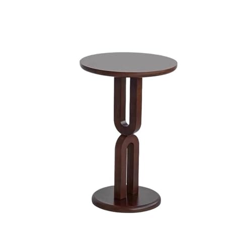 WFchenj222-6 Couchtisch, Kleiner Beistelltisch aus Massivholz for das Wohnzimmer. Mini-Rundtisch, perfekt for das Sofa oder Schlafzimmer, kompaktes und tragbares Design Sofatisch(Bruin) von WFchenj222-6