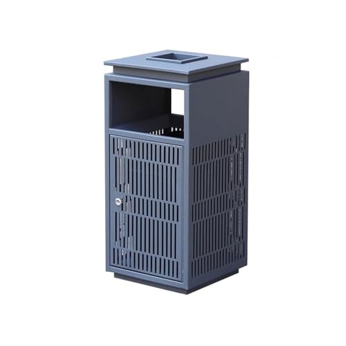 WFchenj222-6 Mülleimer für Terrasse Mülleimer aus Edelstahl for den Außenbereich, durchbrochener Mülleimer for den Eingang for Aufzug in der Hotellobby Outdoor-Mülleimer(Grigio) von WFchenj222-6