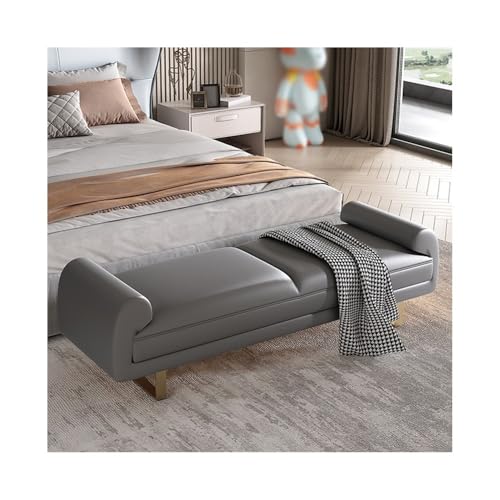 WFchenj222-6 Ottomane fürs Schlafzimmer Leichte Luxus-Nachttischbank for das Hauptschlafzimmer, Schuhbank for den Eingang, Wohnzimmer, Lange Sofabank, Garderobenhocker(Dark Gray) von WFchenj222-6