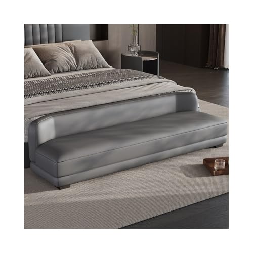 WFchenj222-6 Ottomane fürs Schlafzimmer Nachttischbank for Schlafzimmer, Garderobe, Lange Bank, italienische minimalistische, Sofabank, Bekleidungsgeschäft, Schuhbank(Grigio) von WFchenj222-6